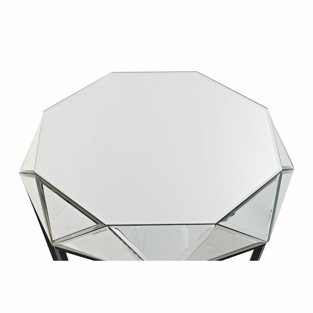 Sidobord DKD Home Decor Svart Metall Speglar 50 x 50 x 55 cm - 5