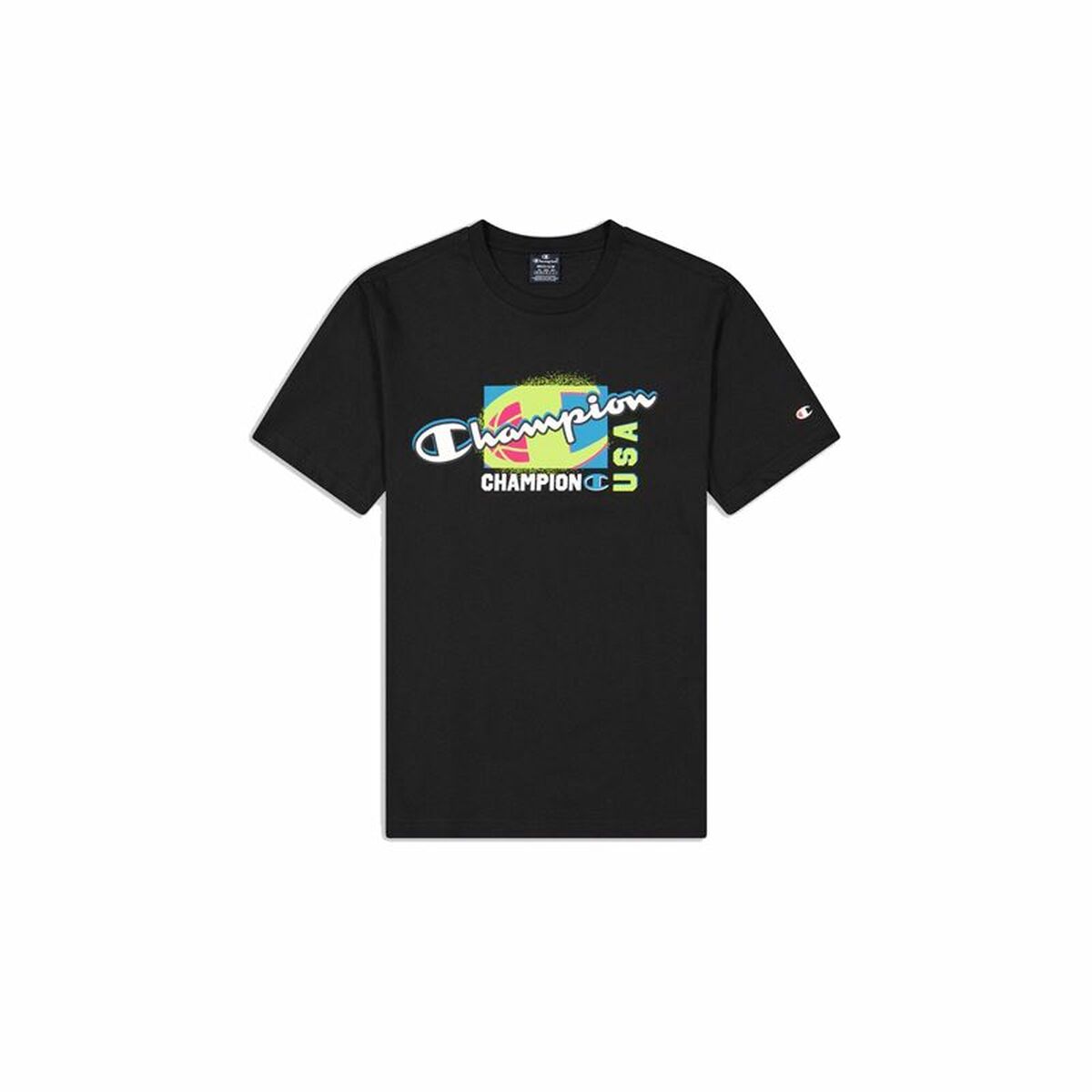T-shirt med kortärm Herr Champion Crewneck Svart - 7