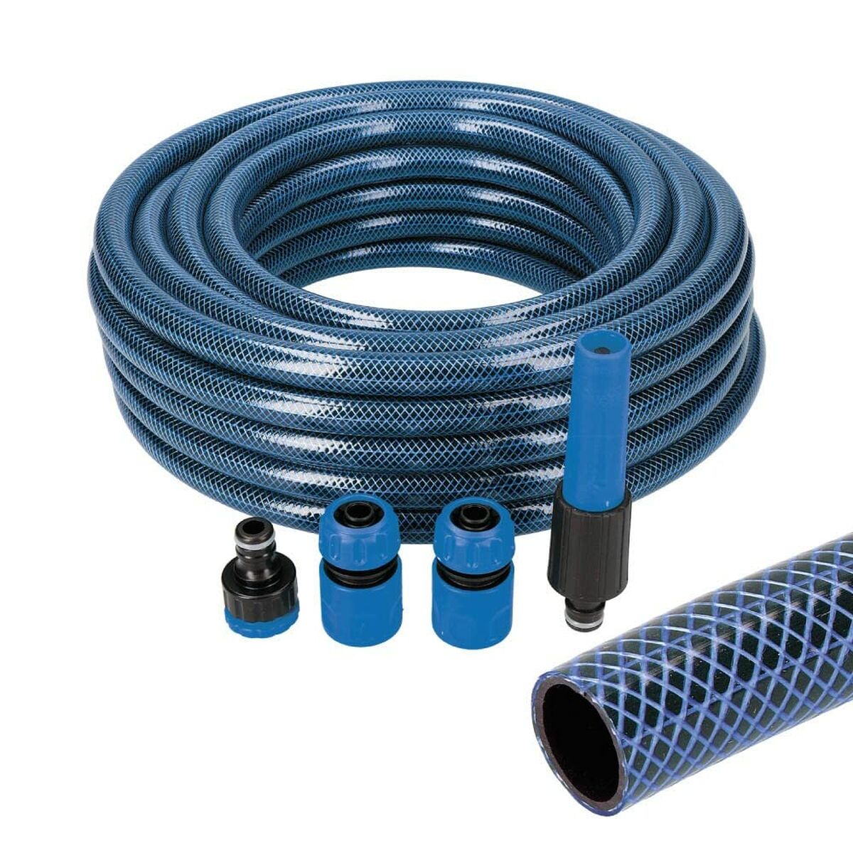 Slang med tillbehörssats EDM 74098 5/8" 20 mm x 15 m Blå (15 m) - 2