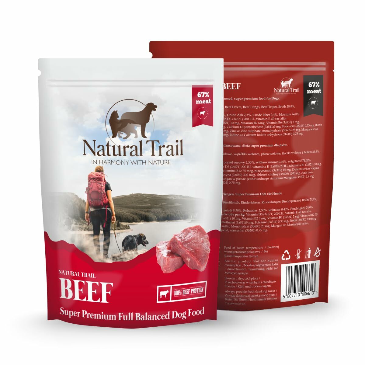 Våt mat NATURAL TRAIL Dog Beef - 2