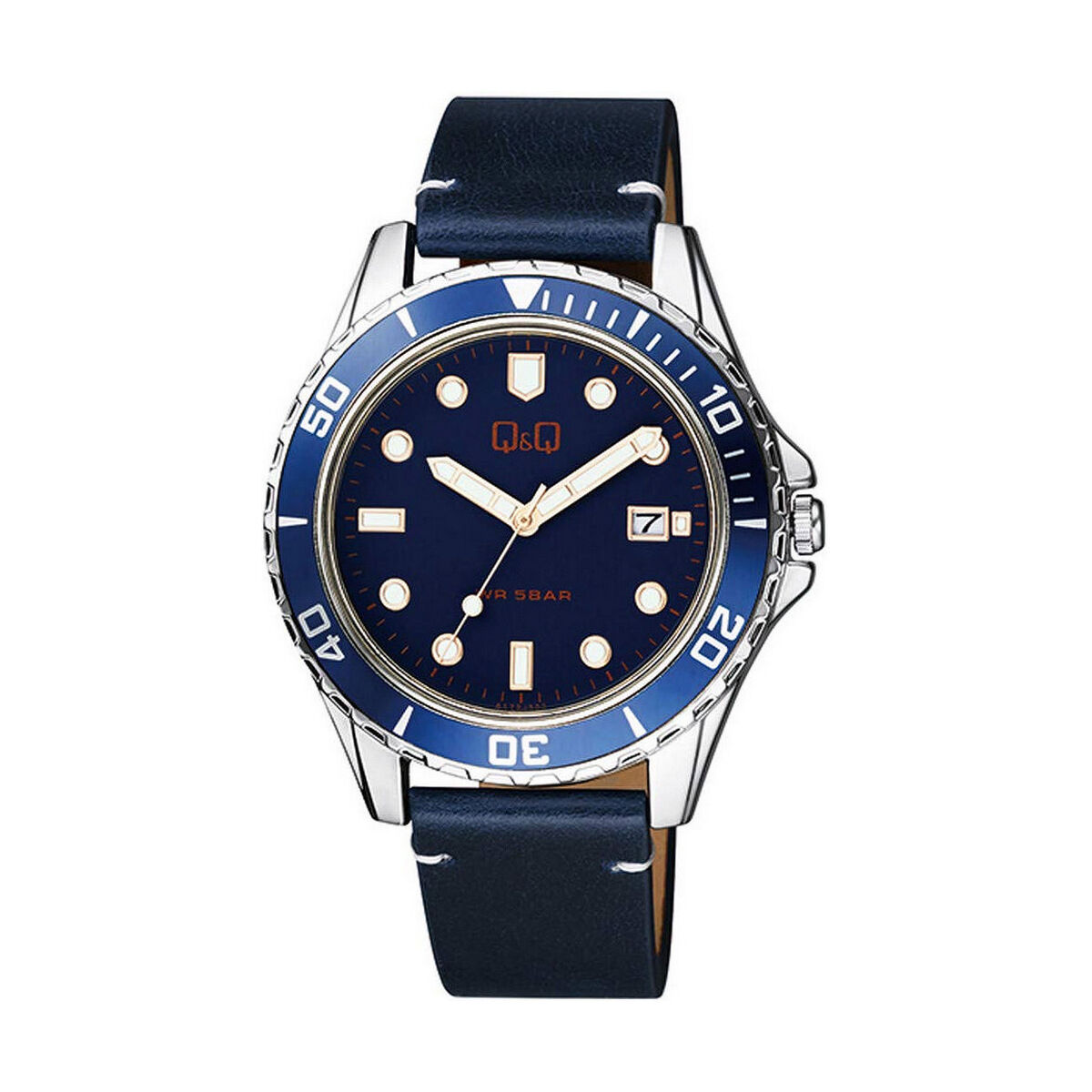 Herrklocka Q&Q A172J322Y Blå (Ø 43 mm) - 5