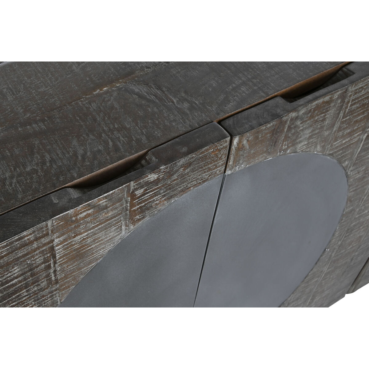 Skänk DKD Home Decor Mörkbrun Mörkgrå Metall Mangoträ 180 x 40 x 80 cm - 4