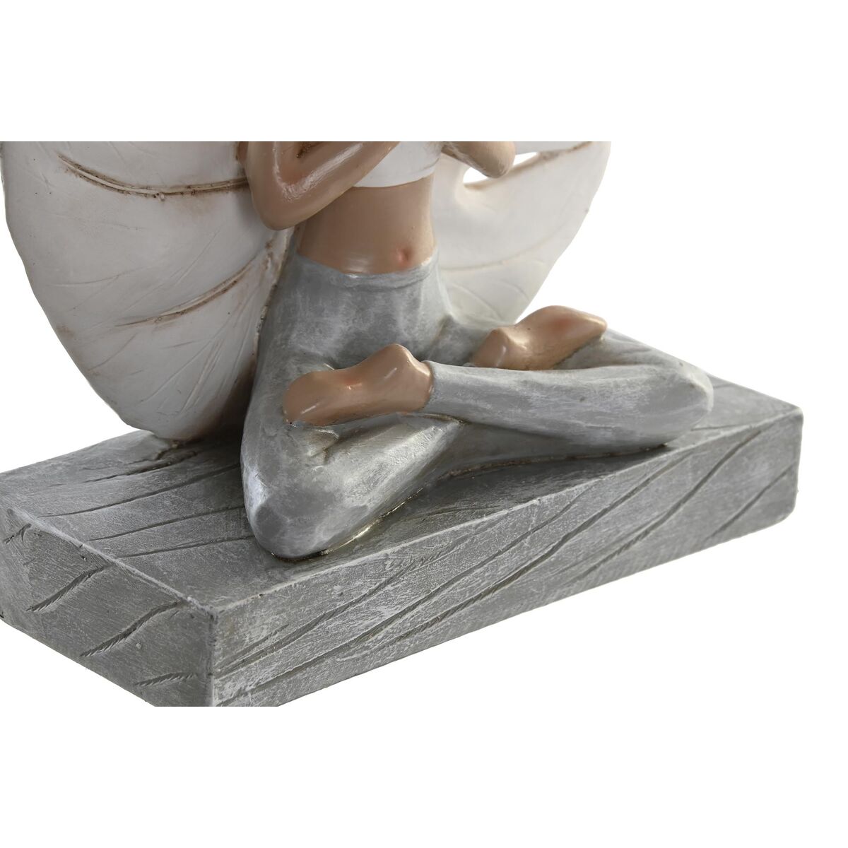 Prydnadsfigur DKD Home Decor Vit Grå Yoga 16 x 7,5 x 21 cm (2 antal) - 2