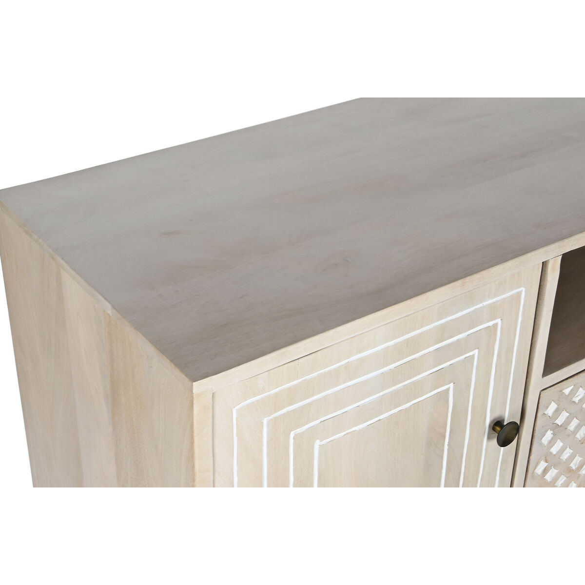 Skänk DKD Home Decor Vit Naturell Mangoträ 115 x 42 x 75 cm - 10