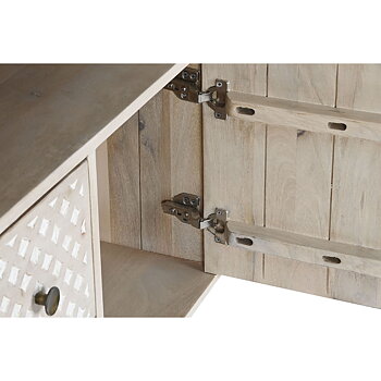 Skänk DKD Home Decor Vit Naturell Mangoträ 115 x 42 x 75 cm