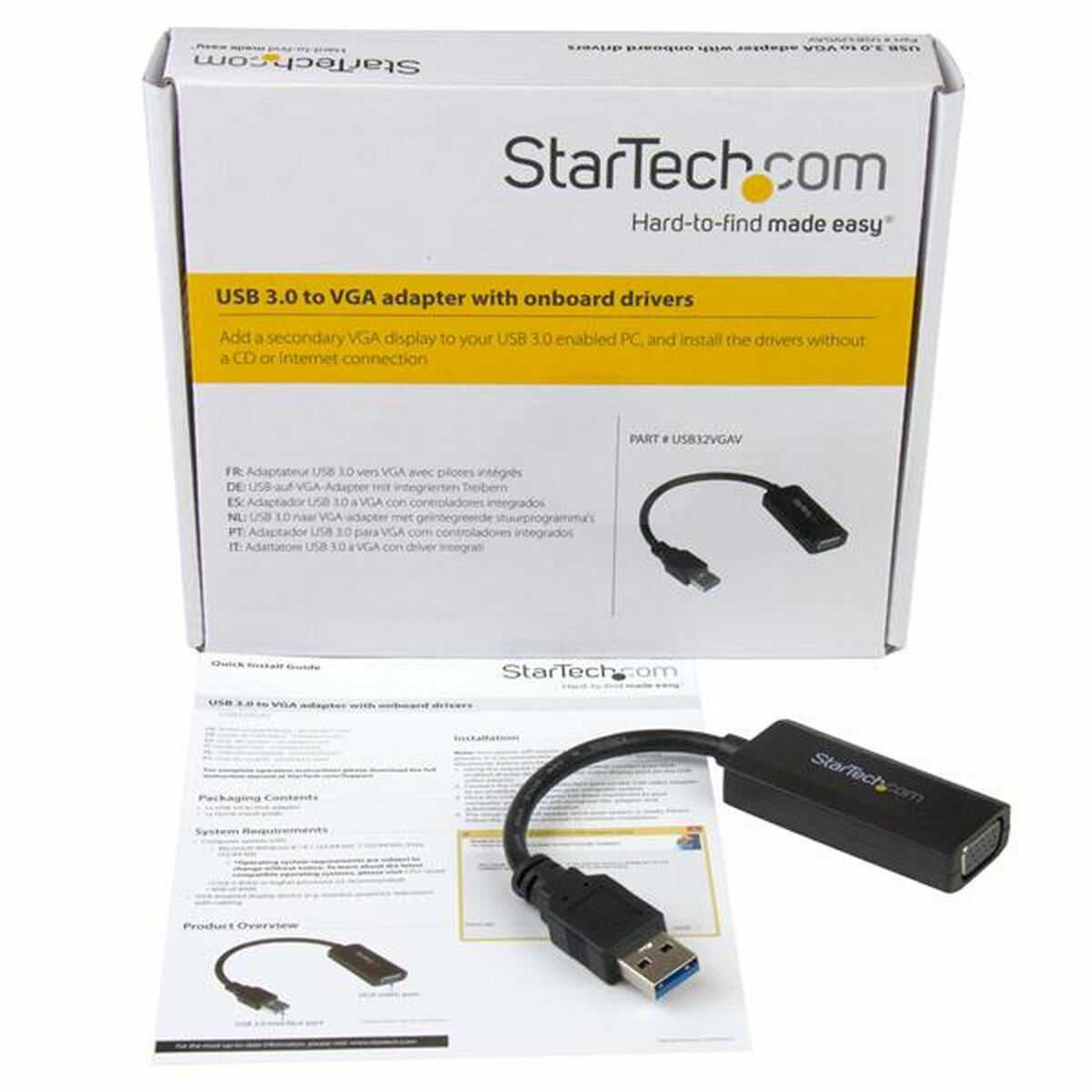 USB 3.0 till VGA Adapter Startech USB32VGAV Svart - 3
