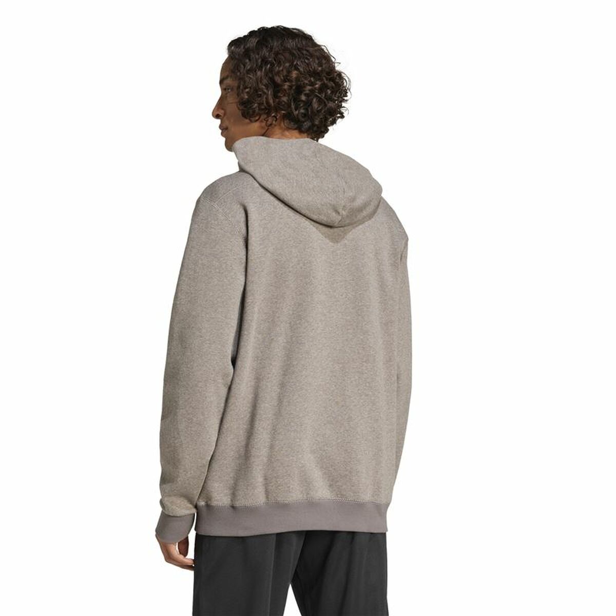 Tröja med huva Herr Adidas Seasonal Essentials Melange Hoodie Brun Beige - 3