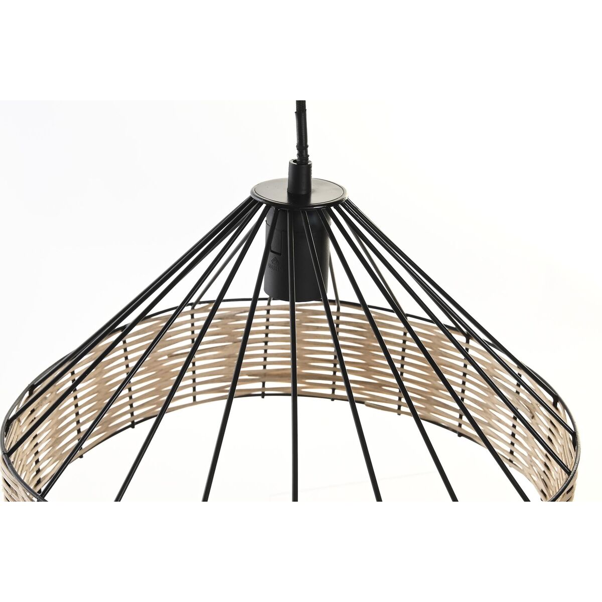 Taklampa DKD Home Decor 35 x 35 x 22 cm Svart Metall Rattan 50 W (2 antal) - 6