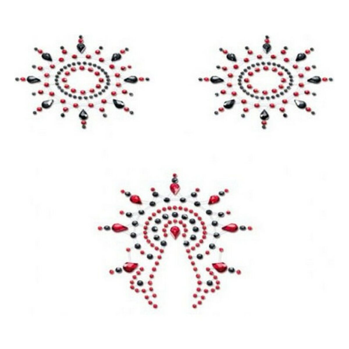 Gloria-set, svart & rött Mystim (3 pcs) - 2