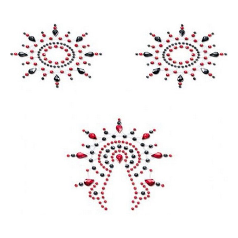 Gloria-set, svart & rött Mystim (3 pcs)