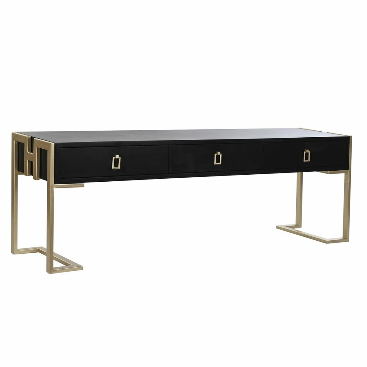 Soffbord DKD Home Decor 150 x 36 x 48 cm Metall Trä Aluminium - 5