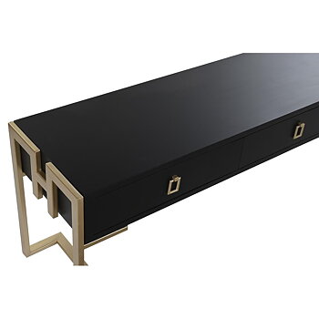 Soffbord DKD Home Decor 150 x 36 x 48 cm Metall Trä Aluminium