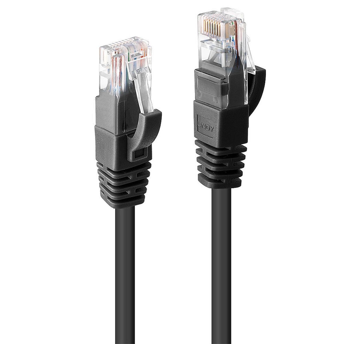 Nätkabel UTP Styv Kategori 6 LINDY Svart 3 m (1 antal)
