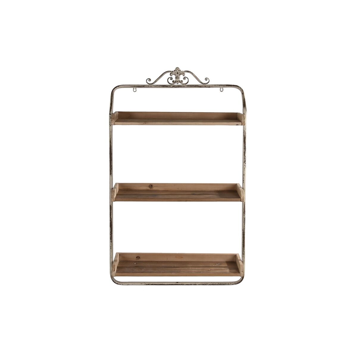 Bokhylla DKD Home Decor Vit Naturell Metall Gran 64 x 19 x 107 cm (1) - 2