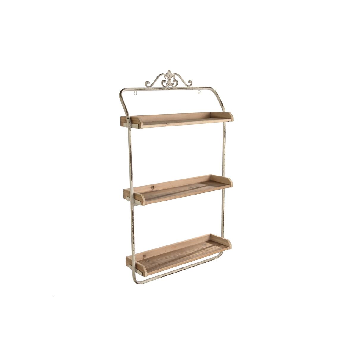 Bokhylla DKD Home Decor Vit Naturell Metall Gran 64 x 19 x 107 cm (1)