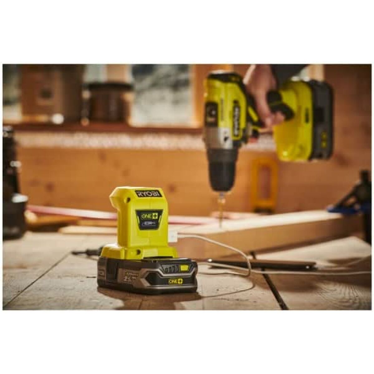 Batteriladdare Ryobi OnePlus R18USB - 2