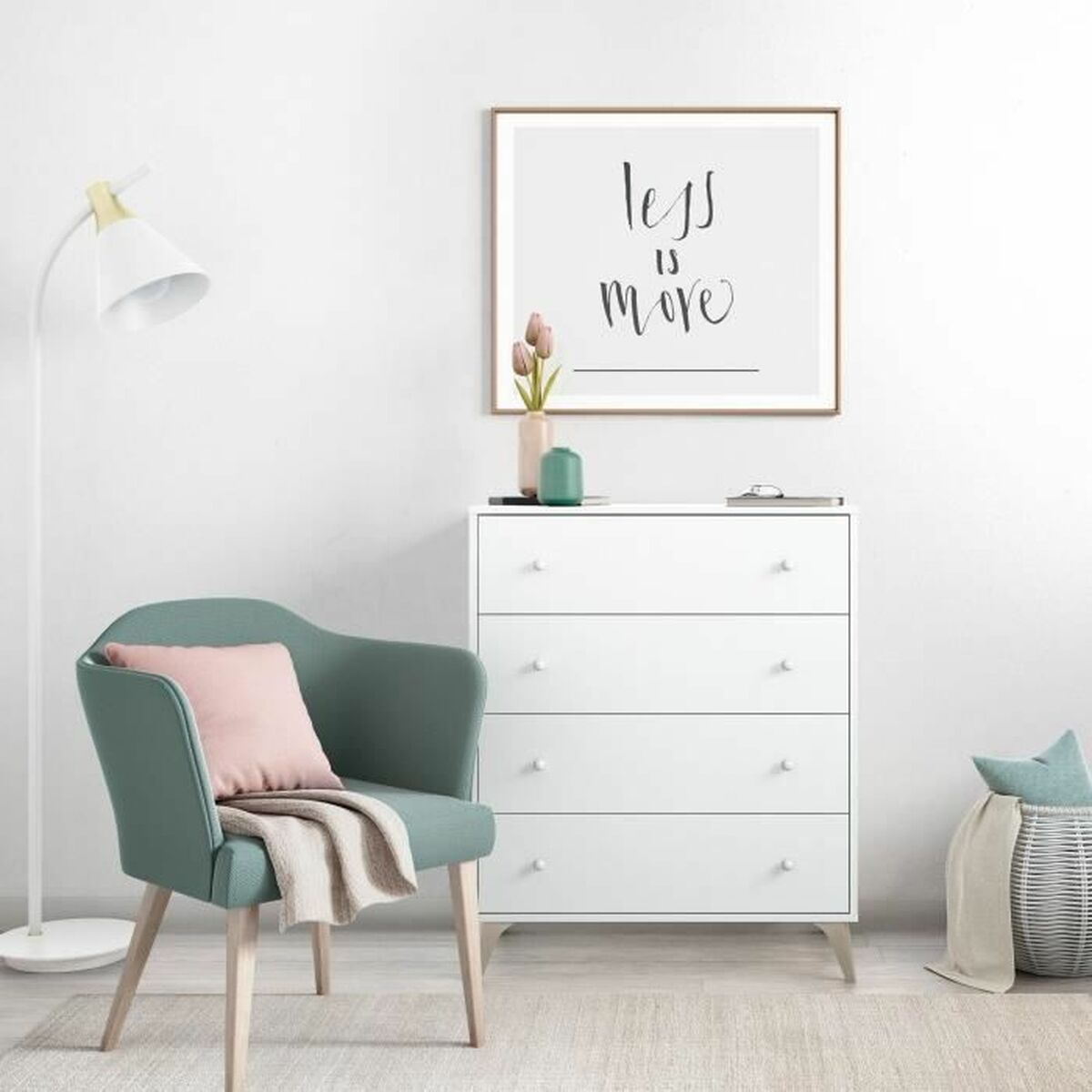 Kommod Vit 95 x 77,5 x 40 cm - 2