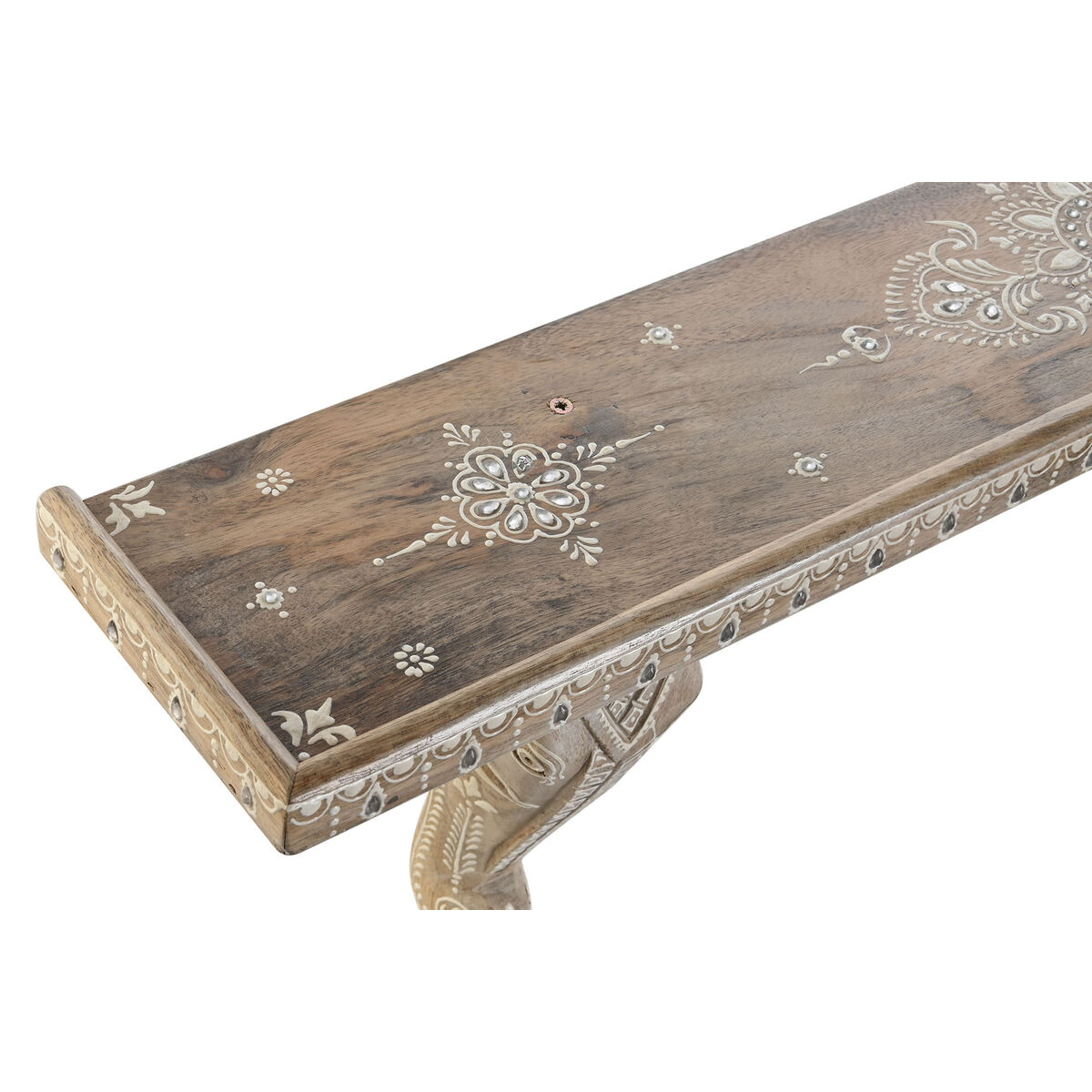 Hyllor DKD Home Decor Vit Naturell Mangoträ 78 x 15 x 28 cm - 4