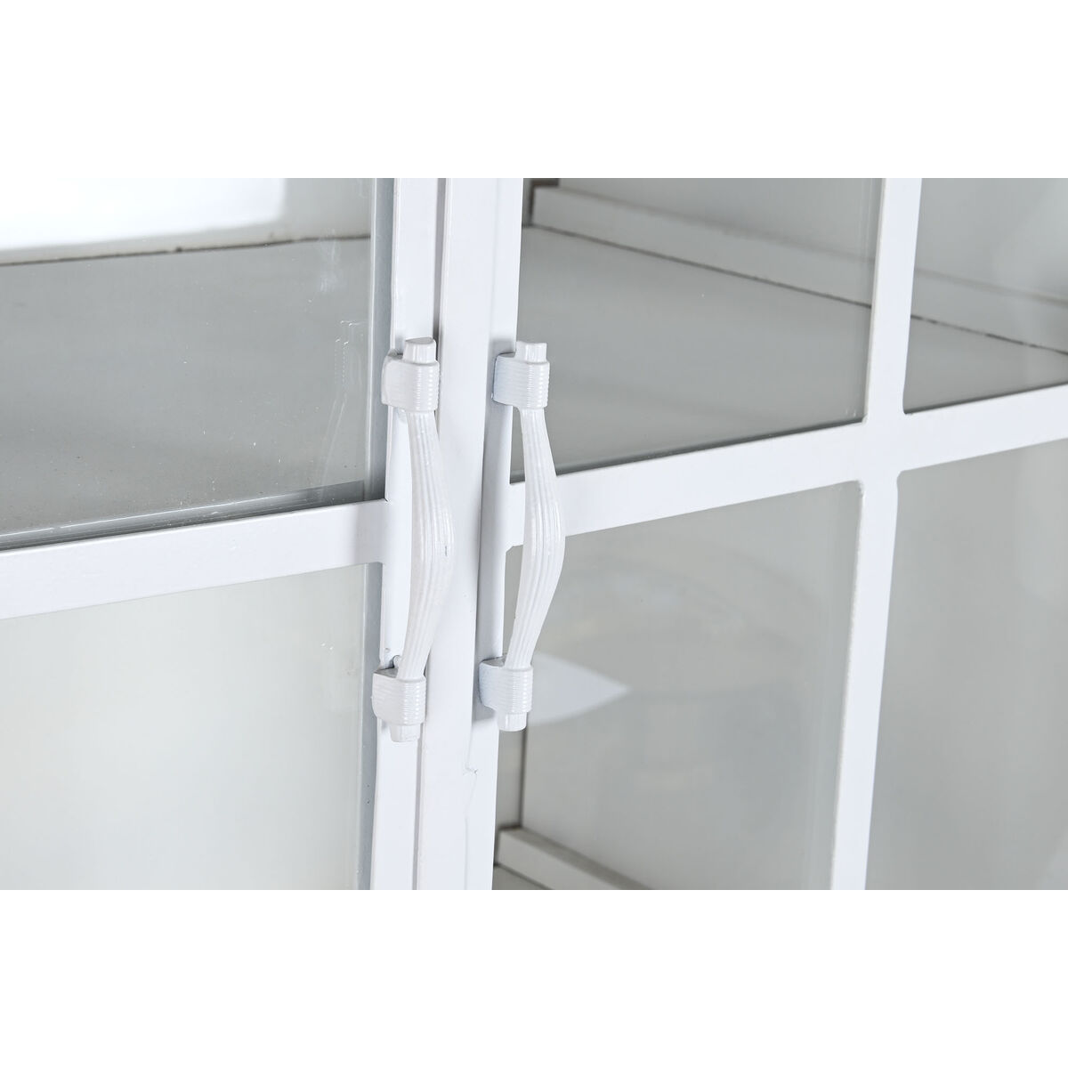 Bokhylla DKD Home Decor Vit Svart Metall Mangoträ 170 x 45 x 200 cm - 7