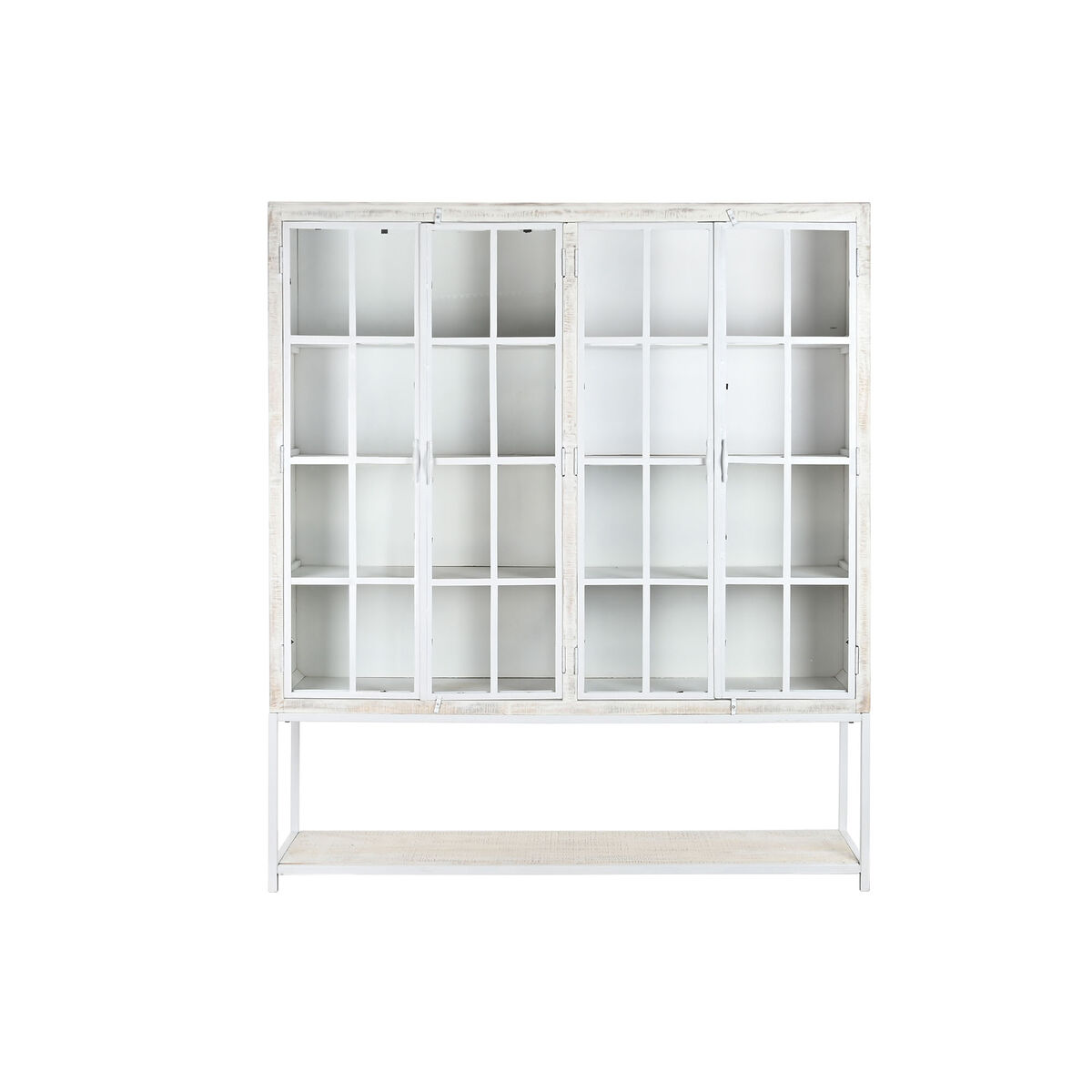 Bokhylla DKD Home Decor Vit Svart Metall Mangoträ 170 x 45 x 200 cm - 4