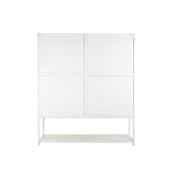 Bokhylla DKD Home Decor Vit Svart Metall Mangoträ 170 x 45 x 200 cm