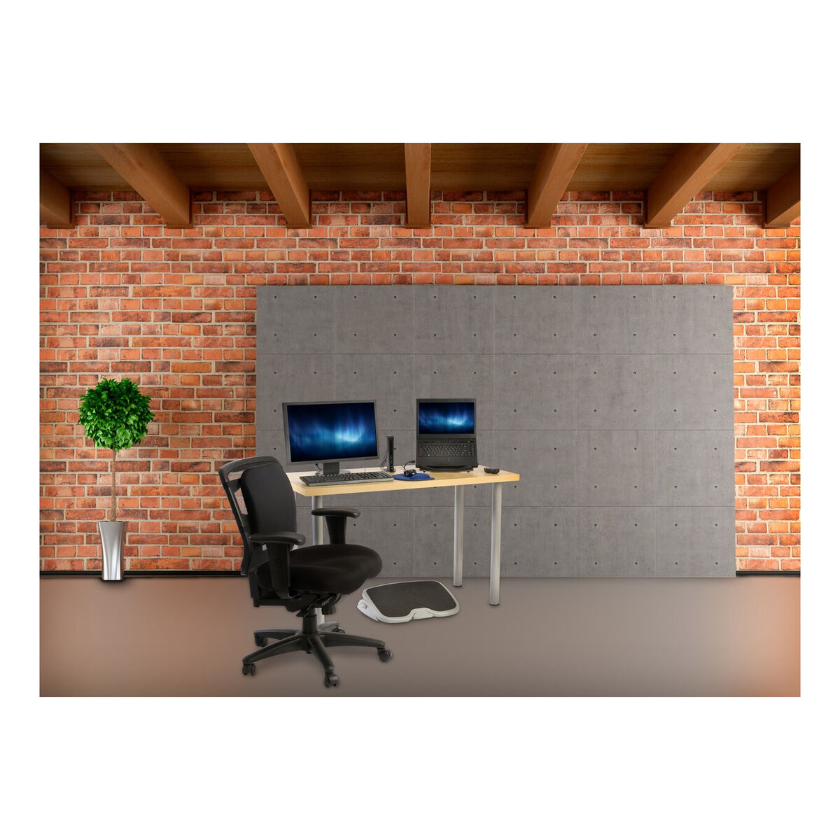 Fotpall Kensington 56146 Grå - 4