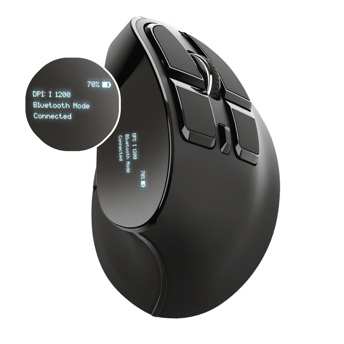 Trådlös Mus Trust Voxx Svart Ergonomiskt Vertikalt Bluetooth Laddningsbar - 2