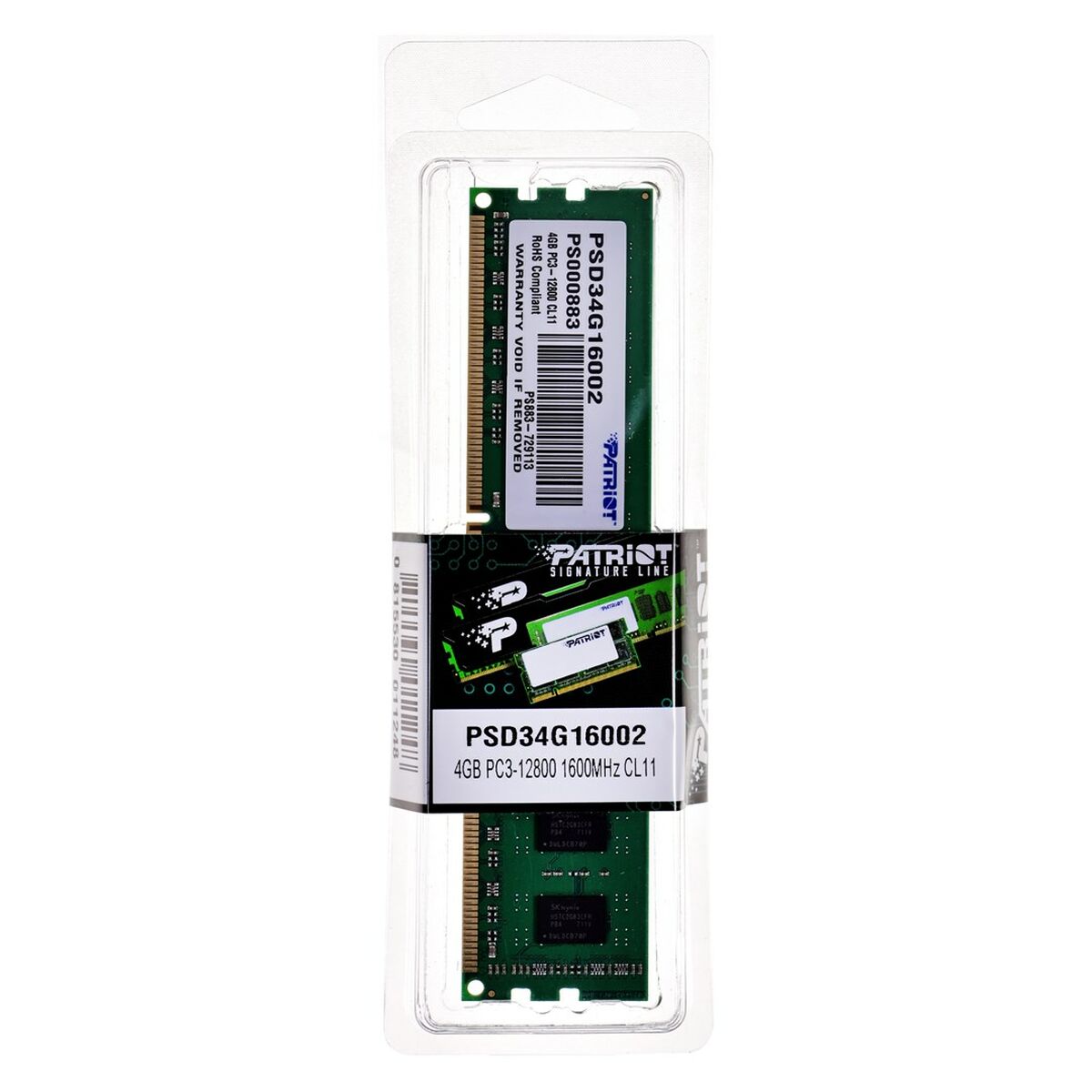 RAM-minne Patriot Memory PC3-12800 CL9 4 GB - 2
