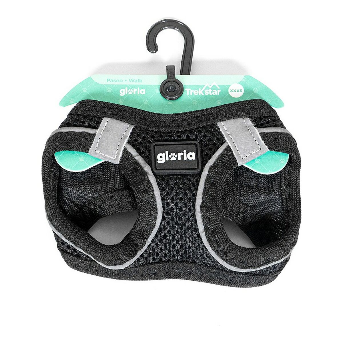 Hundsele Gloria Air Mesh Trek Star Justerbar Svart Storlek XXXS (18-20 cm) - 9