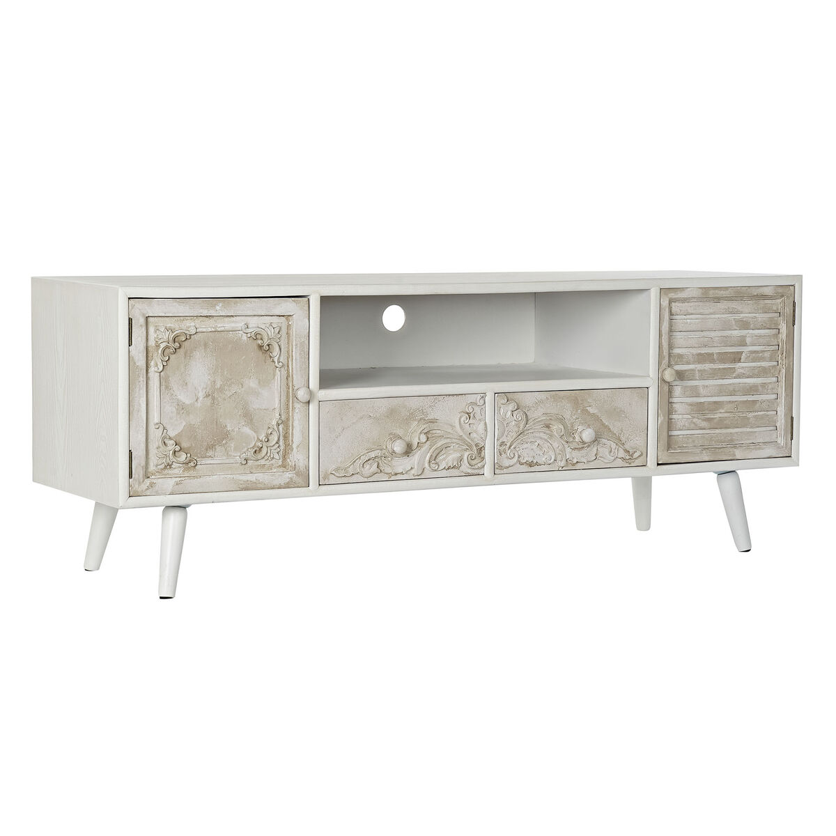 TV-möbler DKD Home Decor Vit Beige 136 x 40,5 x 52 cm - 4