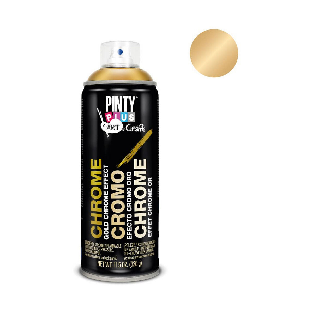 Sprejfärg Pintyplus Art & Craft C151 Krom 400 ml Gyllene - 4