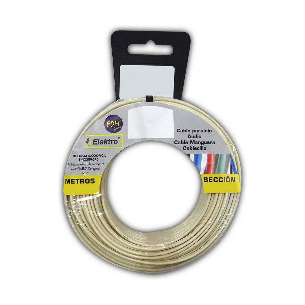 Kabel EDM 28080 Vit Elfenben 10 m - 3