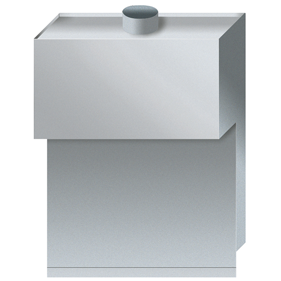Downdraught avledare för gas pasta ugn