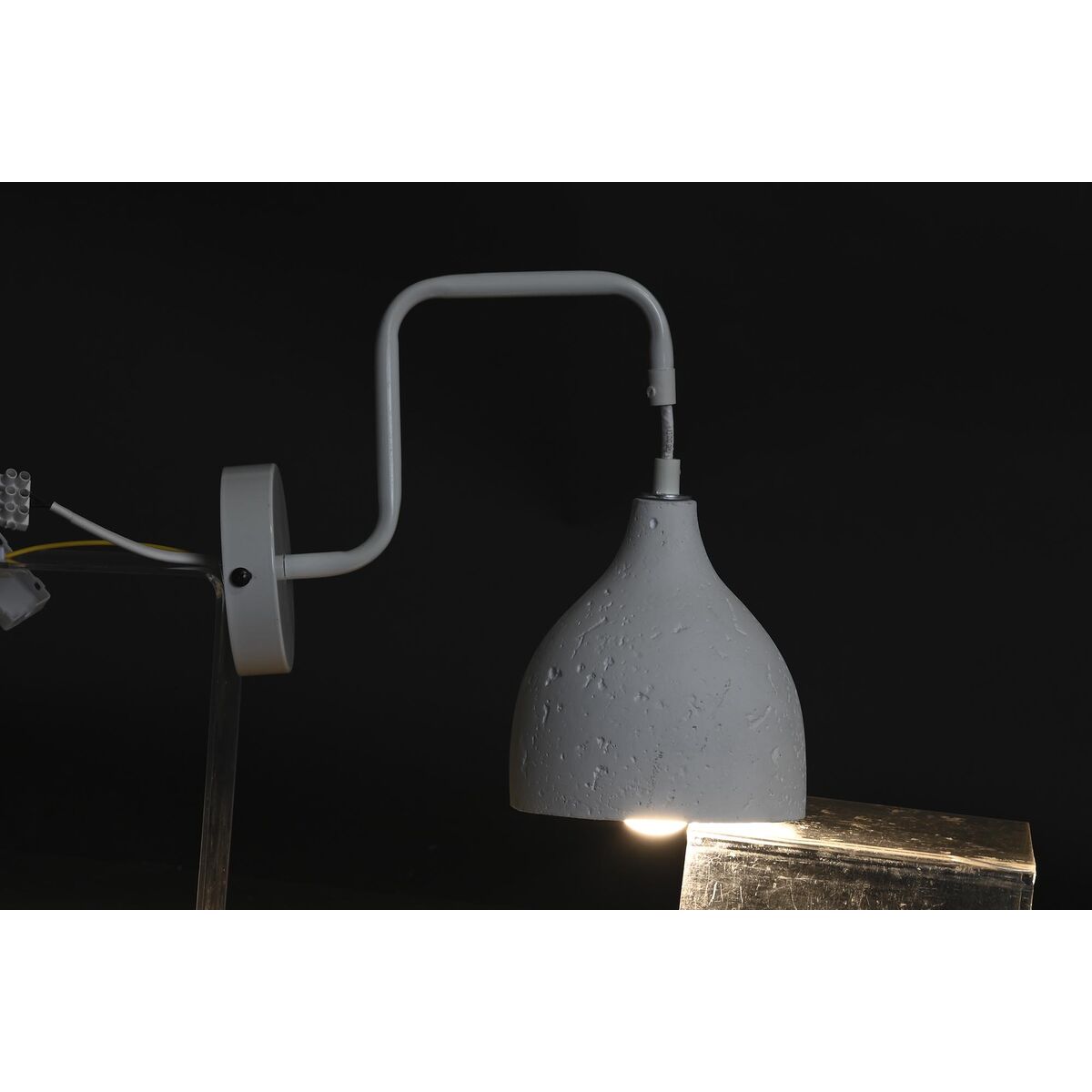 Vägglampa DKD Home Decor 14 x 27 x 26 cm Metall Cement Mörkgrå 220 V 50 W Modern (2 antal) - 2