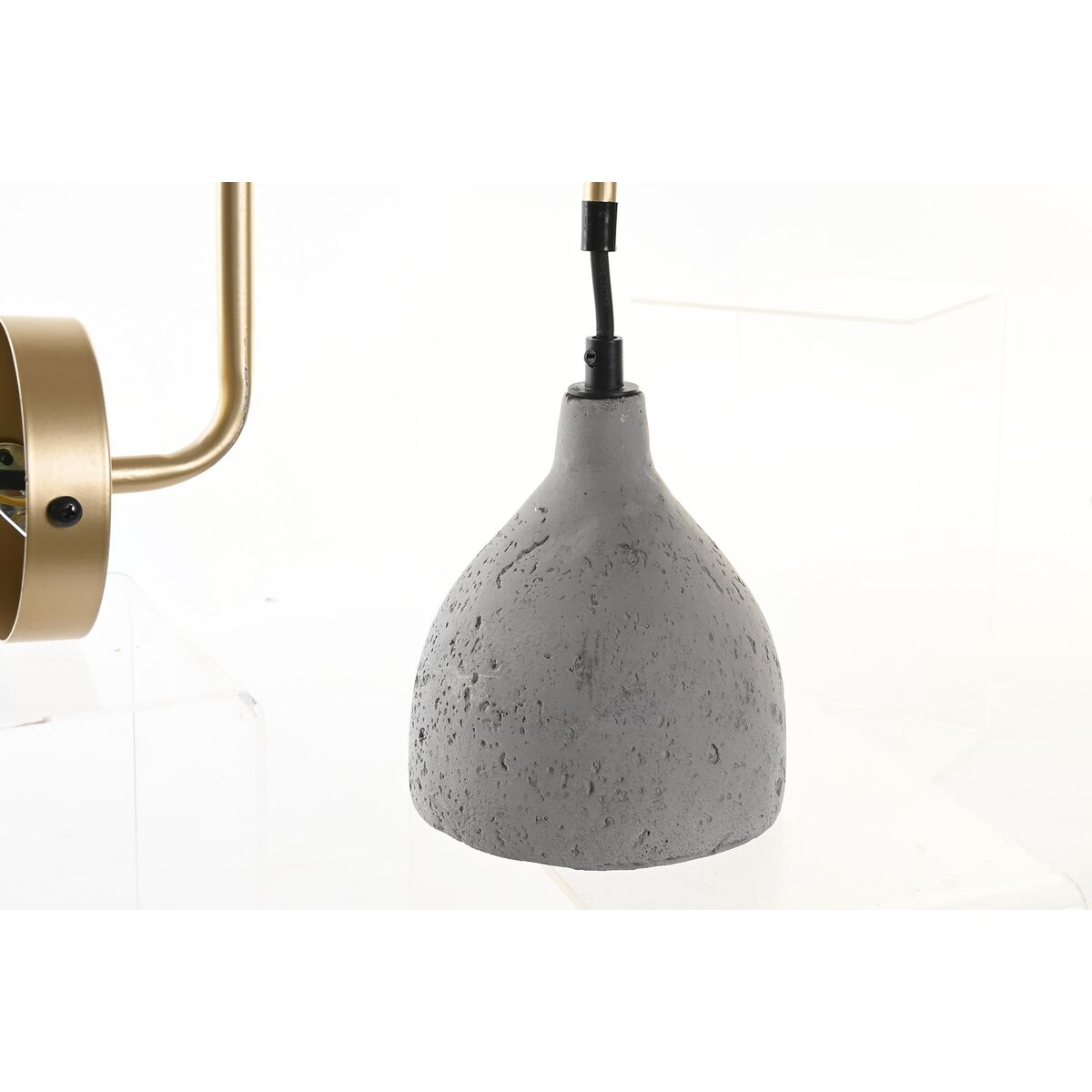 Vägglampa DKD Home Decor 14 x 27 x 26 cm Metall Cement Mörkgrå 220 V 50 W Modern (2 antal) - 8