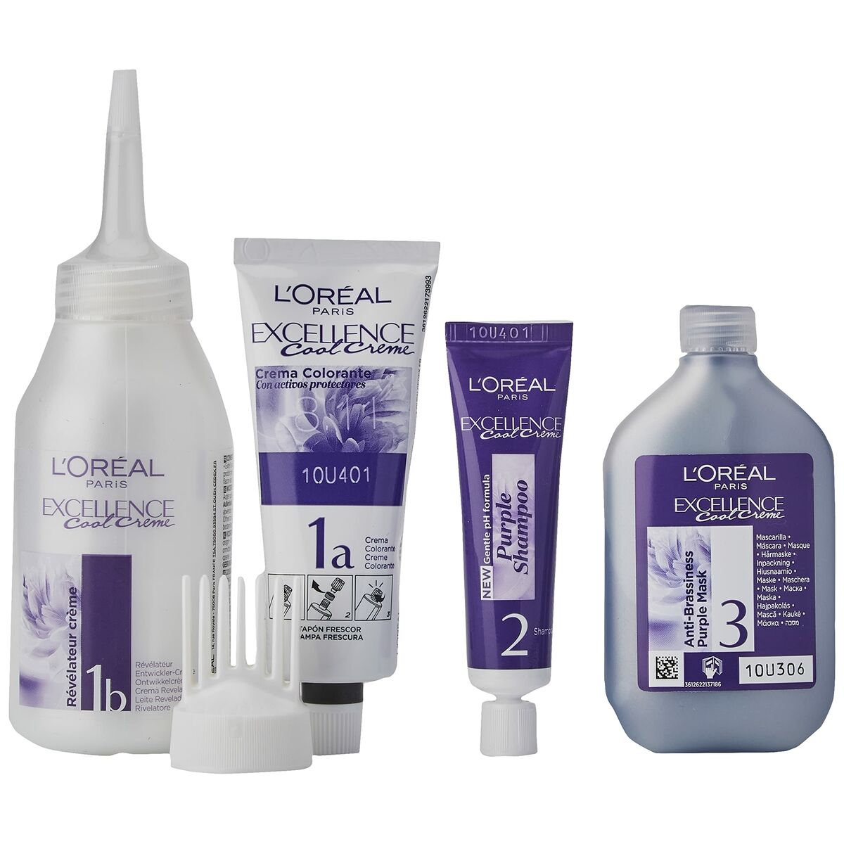 Permanent hårfäg - creme L'Oreal Make Up Excellence Ljust askblont 8,11 Nº 8,11-Rubio Claro Ceniza 192 ml - 2