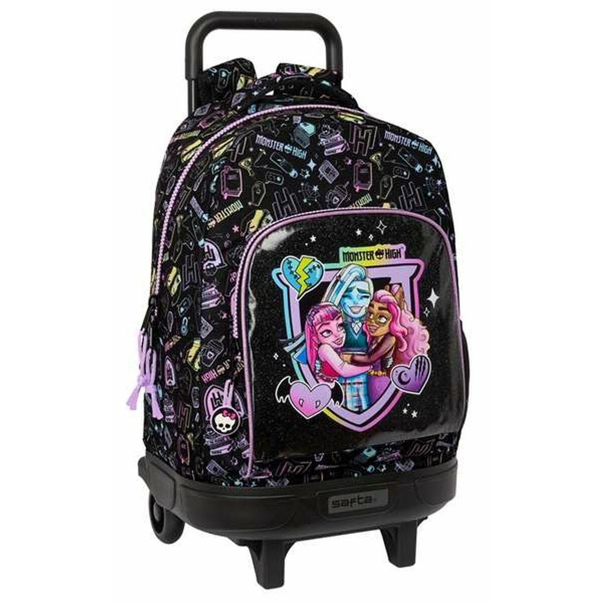 Skolväska med hjul Monster High Compact Extraible 33 x 45 x 22 cm (Renoverade C) - 3