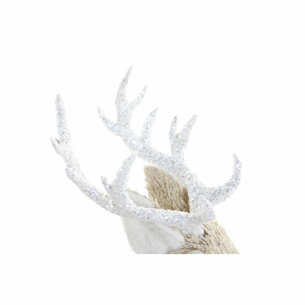 Julgranskula DKD Home Decor Beige Polyester Vit polystyren Ren (9 x 24 x 33 cm) - 4