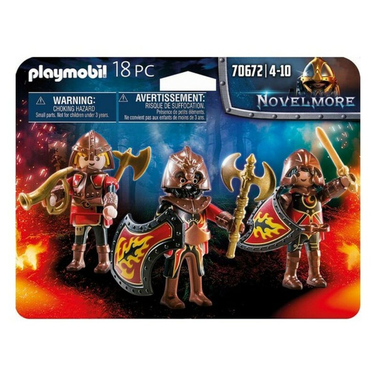 Sats med figurer Novelmore Fire Knigths Playmobil 70672 (18 pcs) - 3
