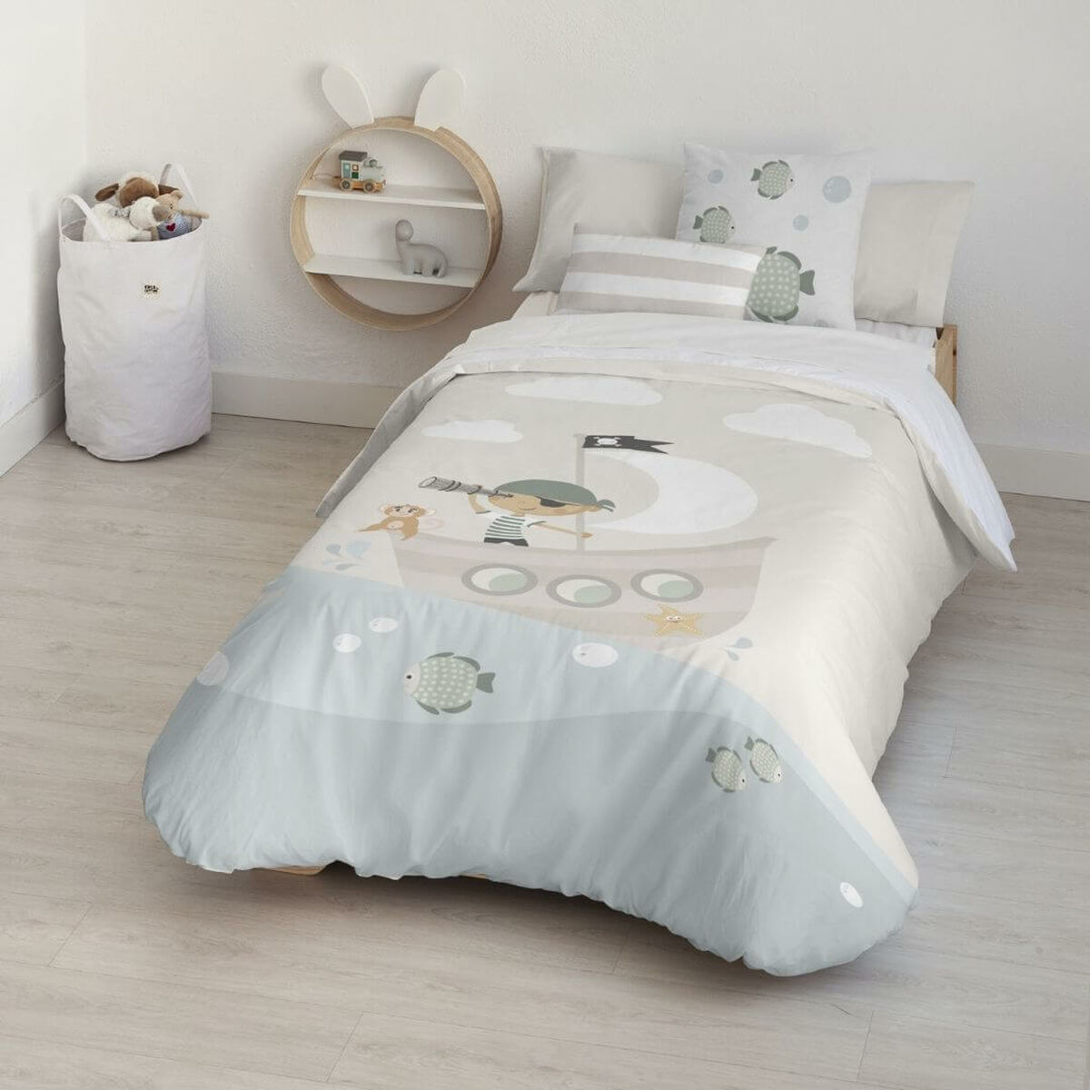 Påslakan Kids&Cotton Farid Beige 175 Trådar 180 x 220 cm - 2