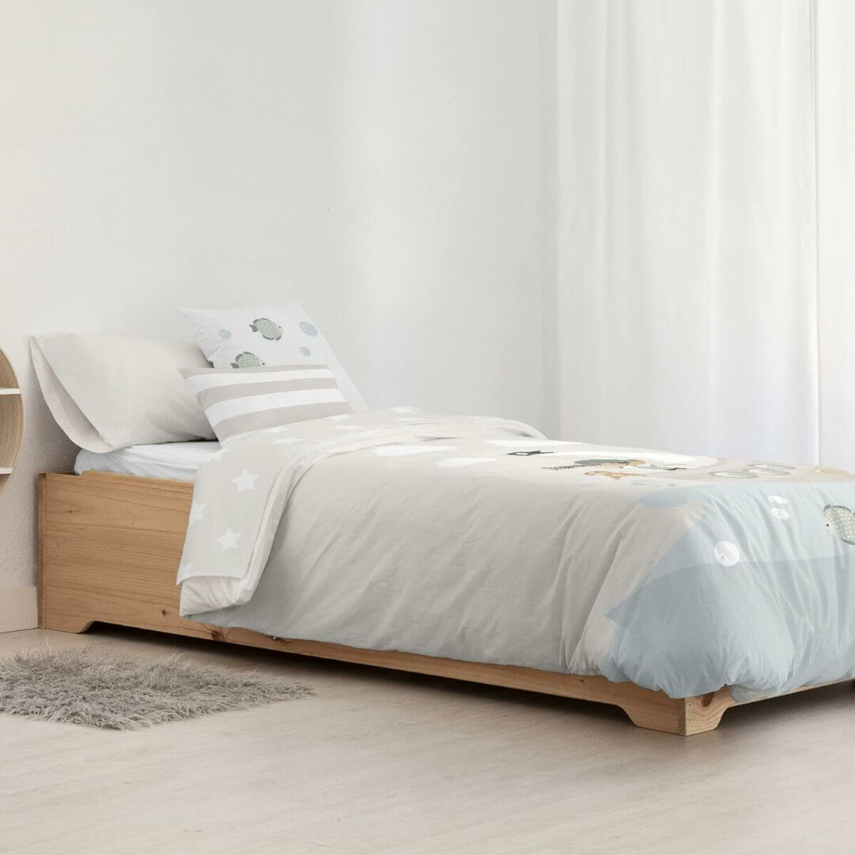 Påslakan Kids&Cotton Farid Beige 175 Trådar 180 x 220 cm - 3