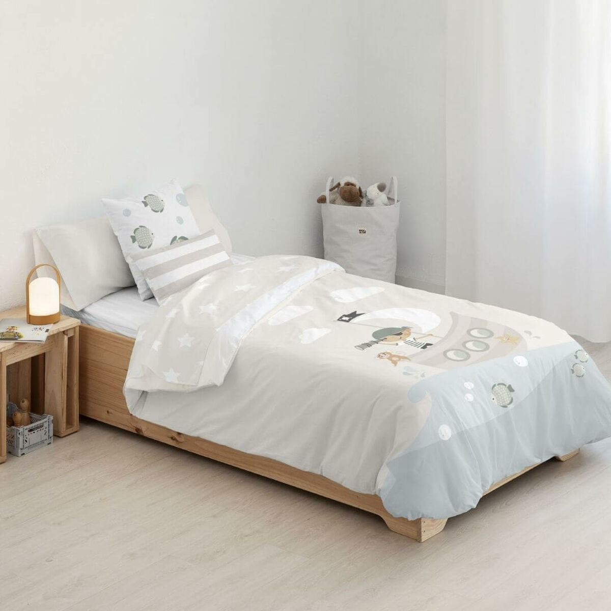 Påslakan Kids&Cotton Farid Beige 175 Trådar 180 x 220 cm