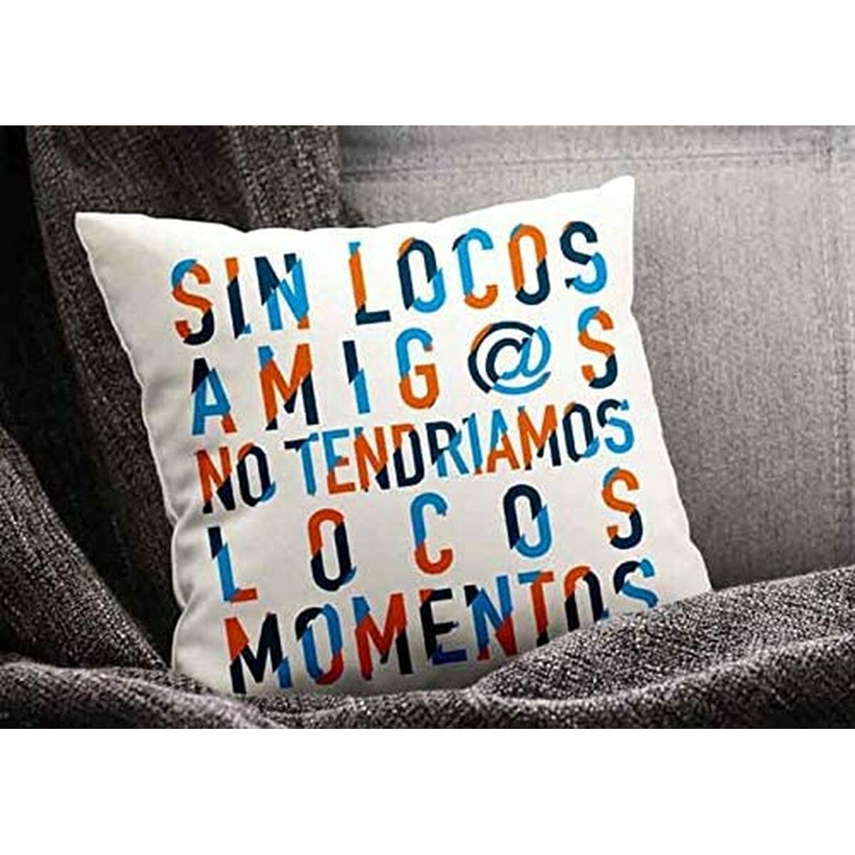 Kudde Roymart SIN LOCOS AMIGOS Vit 40 x 40 cm - 2