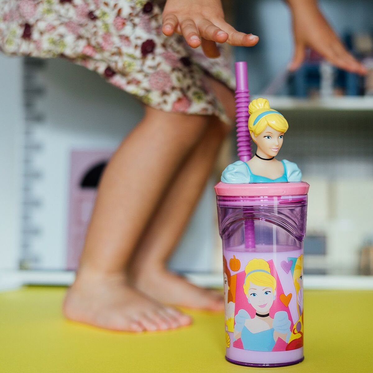 Muggen med Sugrör Disney Princess CZ11334 3D Rosa - 2