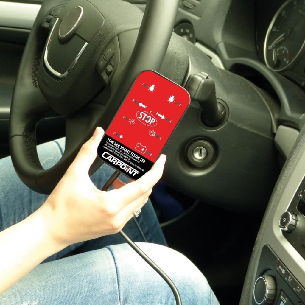 Carpoint Testare för uttag för dragkrok LED 12 V svart