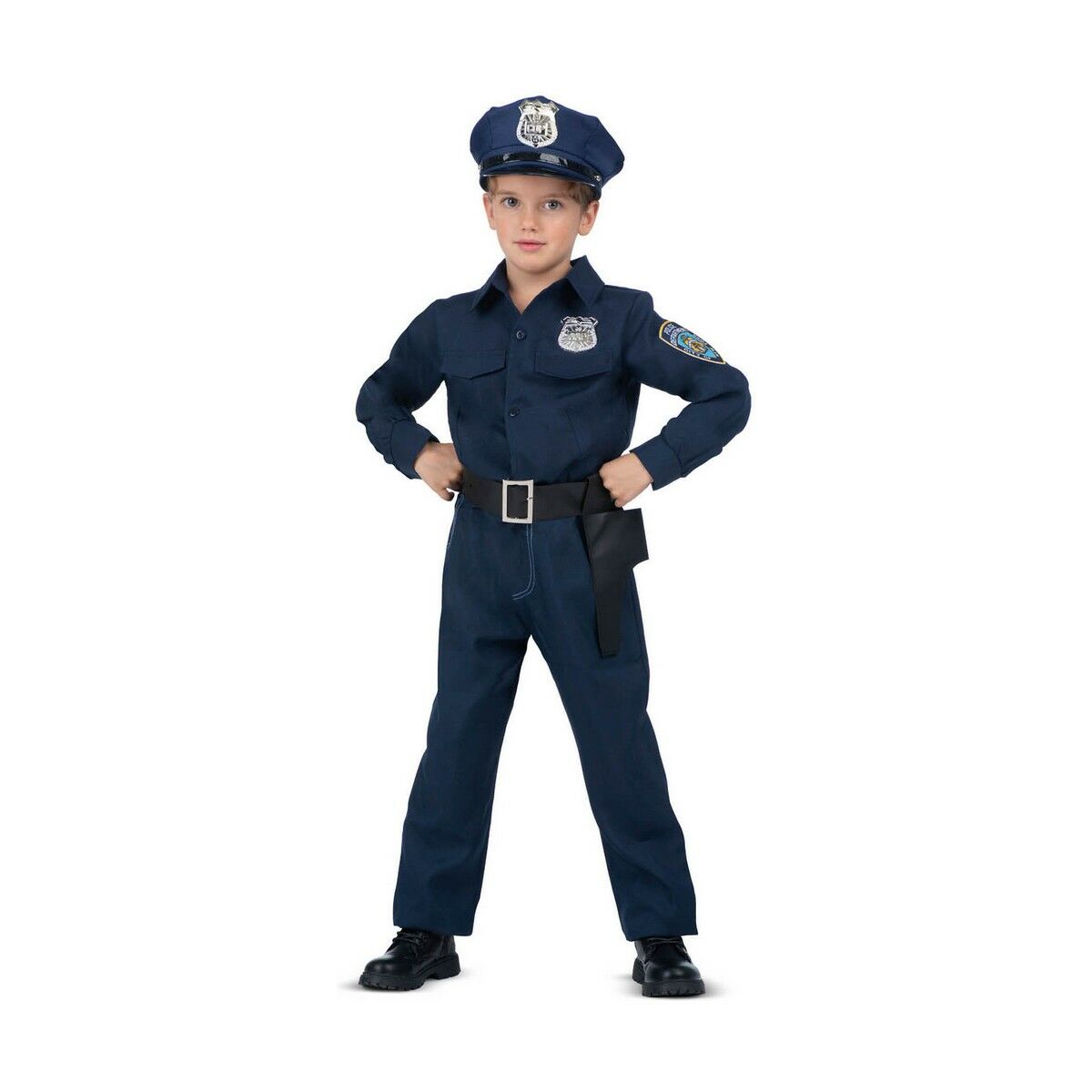 Maskeraddräkt för barn My Other Me Polis Blå (4 Delar)