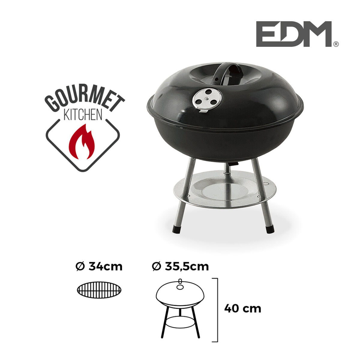Grill EDM 73837 Svart - 2