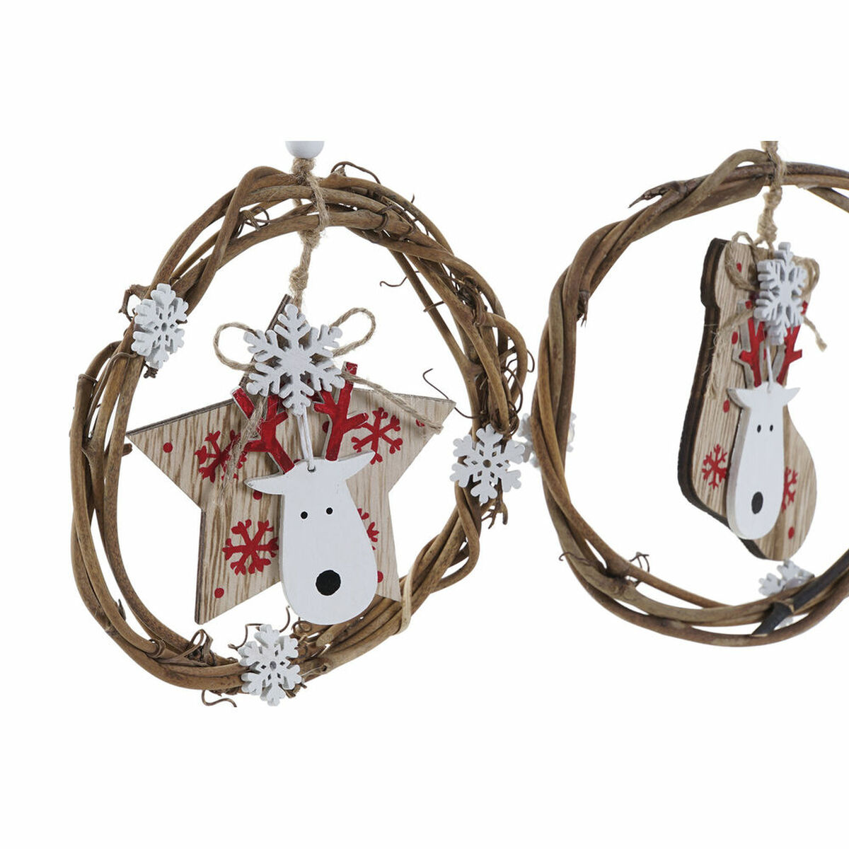 Julgranskula DKD Home Decor Trä (3 pcs) (14 x 1 x 18 cm) - 2