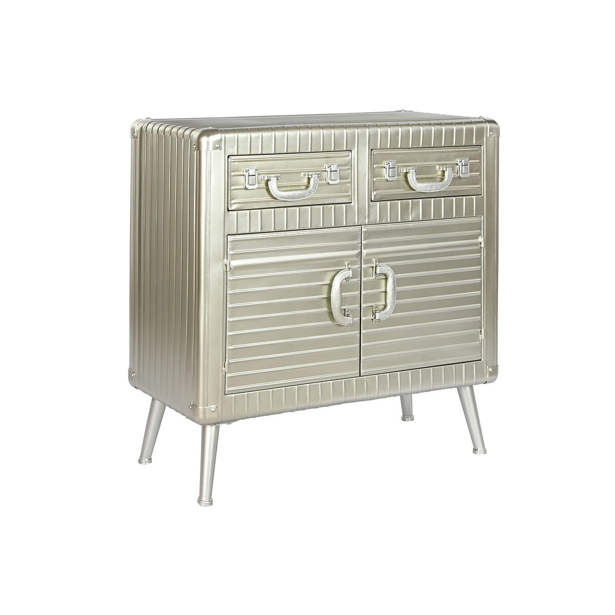 Skänk Home ESPRIT Silvrig Metall Trä MDF 80 x 39 x 82 cm