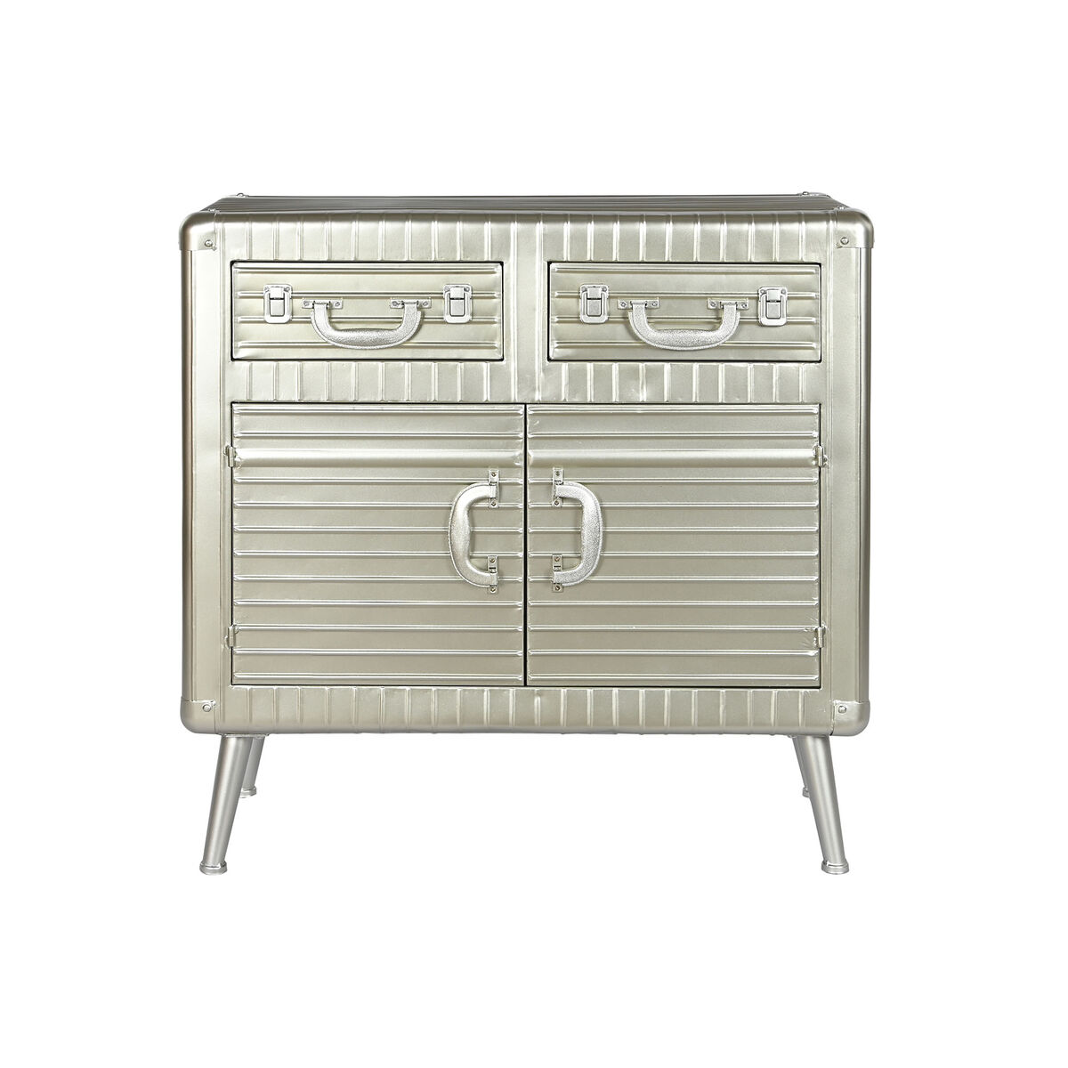 Skänk Home ESPRIT Silvrig Metall Trä MDF 80 x 39 x 82 cm - 3